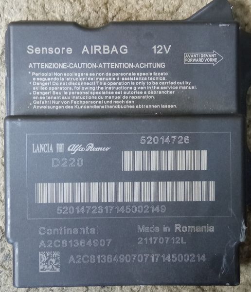 Ремонт блоку SRS AIRBAG 52014726 для Fiat 1279 фото