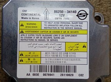Ремонт блоку SRS AIRBAG 86250-34140 для SsangYong Actyon 141494 фото