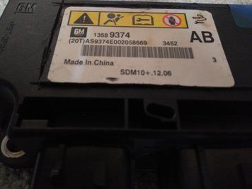 Ремонт блока SRS AIRBAG 13589374 для Opel Astra 140398 фото