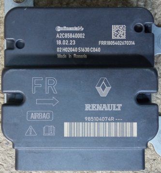 Ремонт блока SRS AIRBAG 985104074R для Renault Zoe 141280 фото