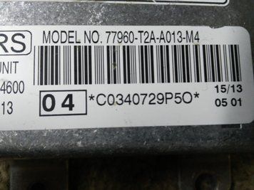 Ремонт блока SRS AIRBAG 77960-T2A-A013-M4 для Honda ALL model 137184 фото