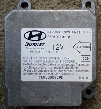 Ремонт блока SRS AIRBAG 95910-10110 для Hyundai Matrix 137738 фото