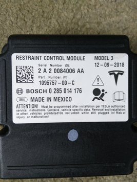 Ремонт блока SRS AIRBAG 0 285 014 176(1095757-00-C) для Tesla  1080 фото