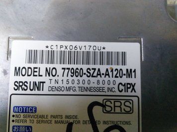 Ремонт блока SRS AIRBAG 77960-SZA-A120-M1 для Honda ALL model 137359 фото